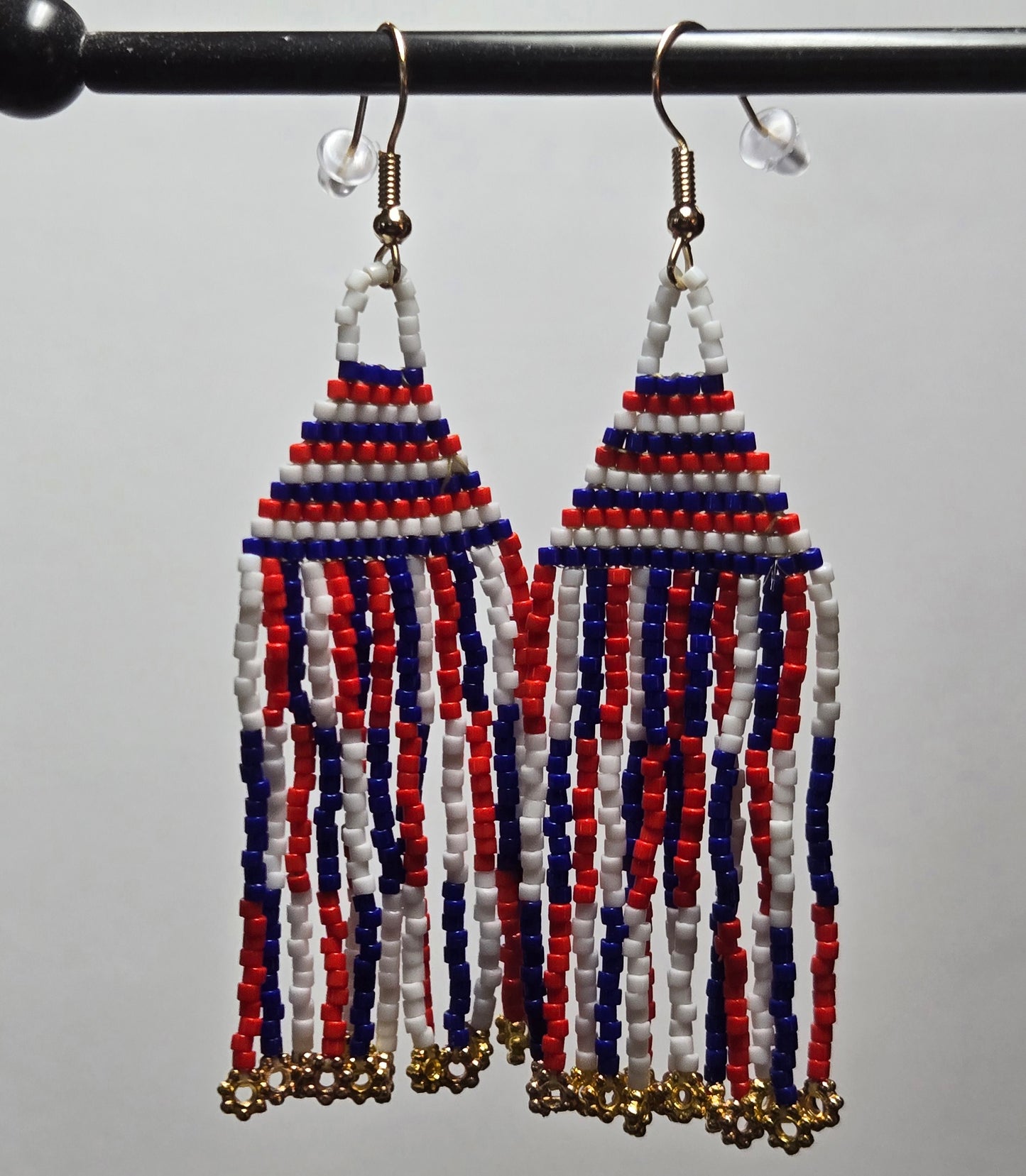 Red, White and Blue Chandelier Earrings