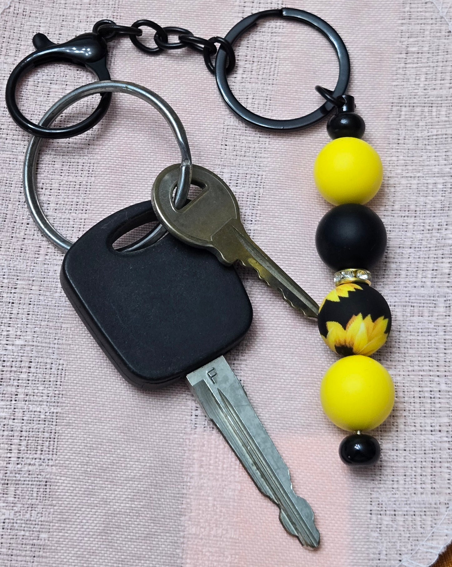 Yellow and Black Keyring