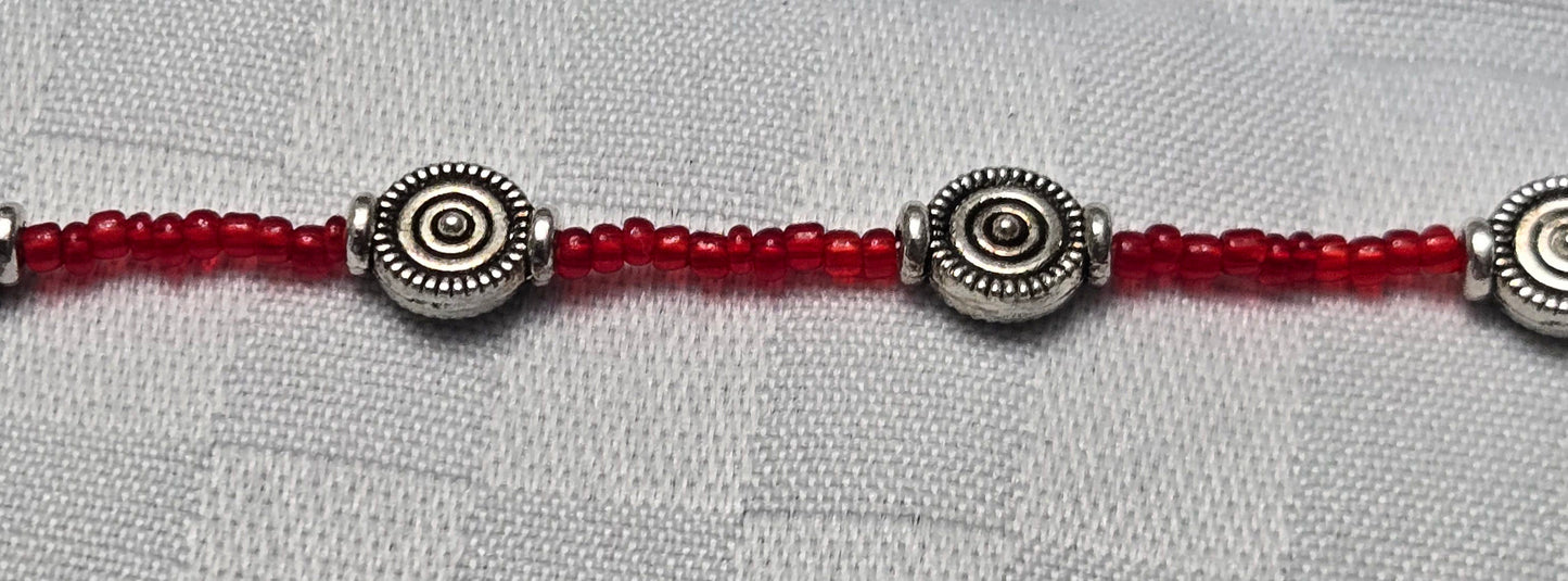 Red and Silver Bracelet