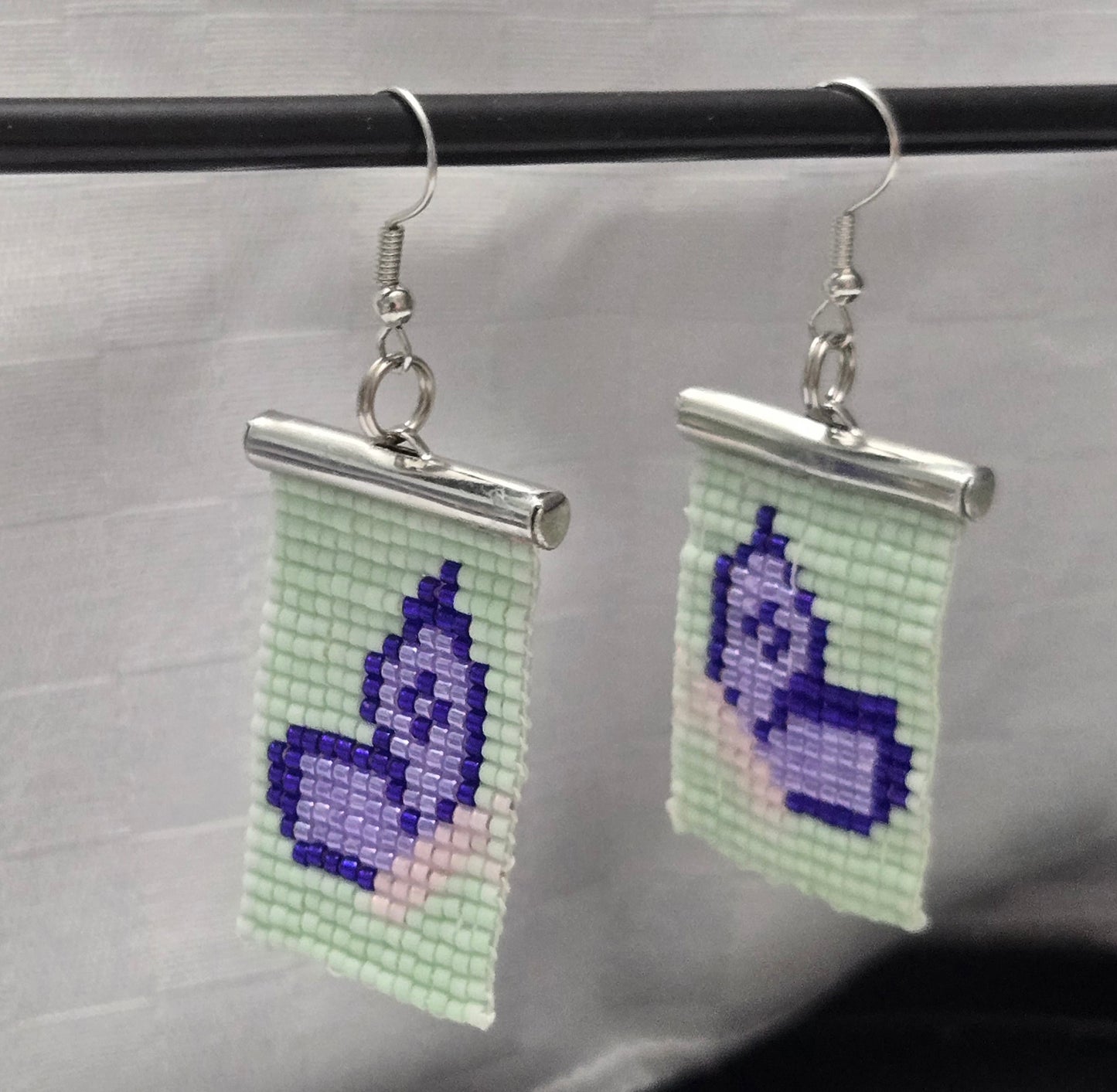 Purple Butterfly Earrings