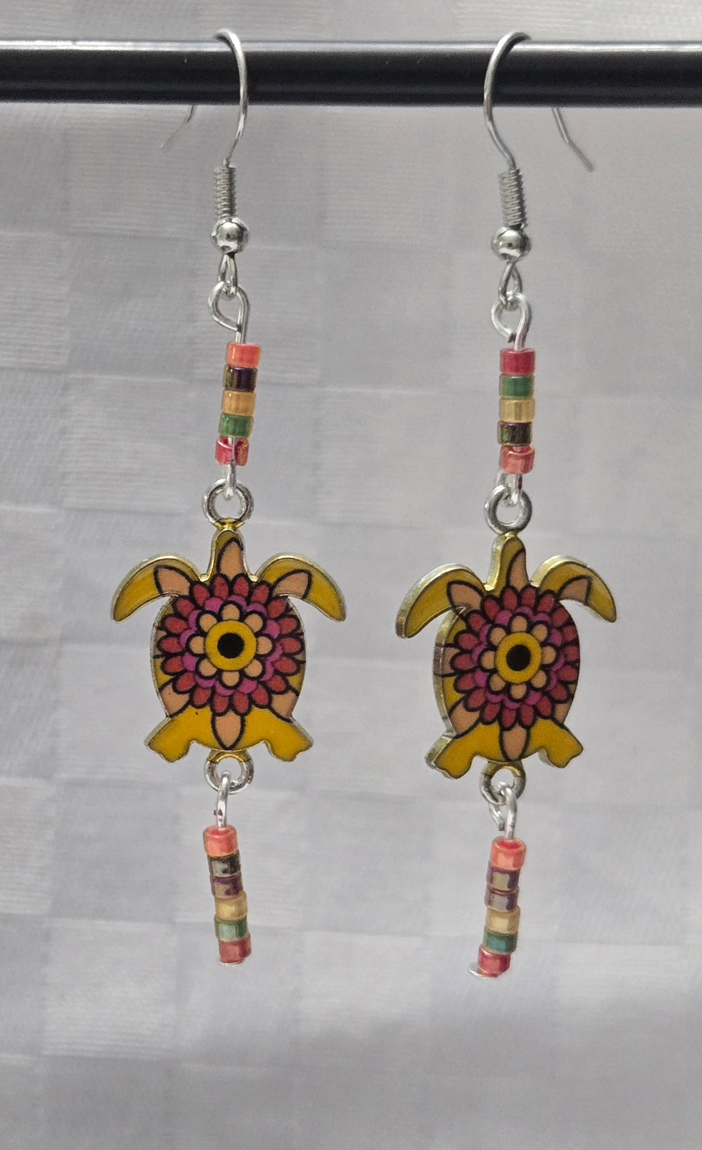 Yellow Turtle Earrings