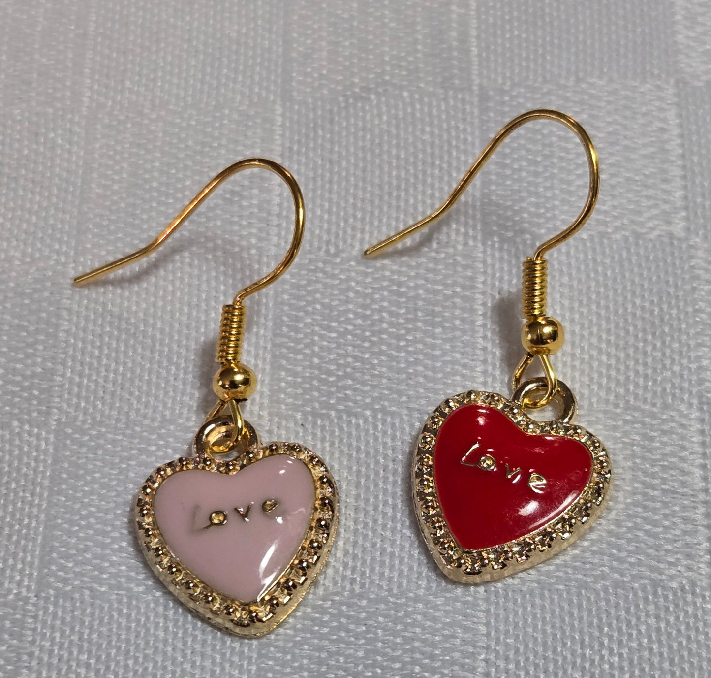 Mismatched Heart Charm Earrings