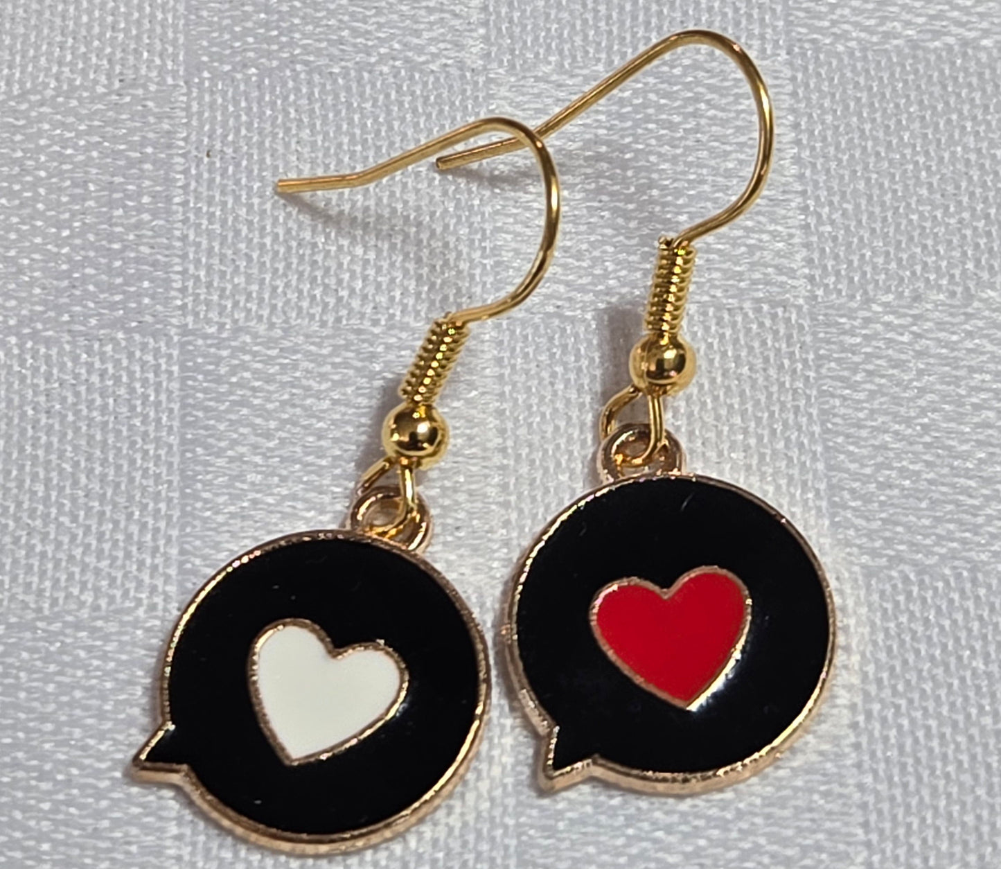 Mismatched Conversation Bubble Charm Earrings