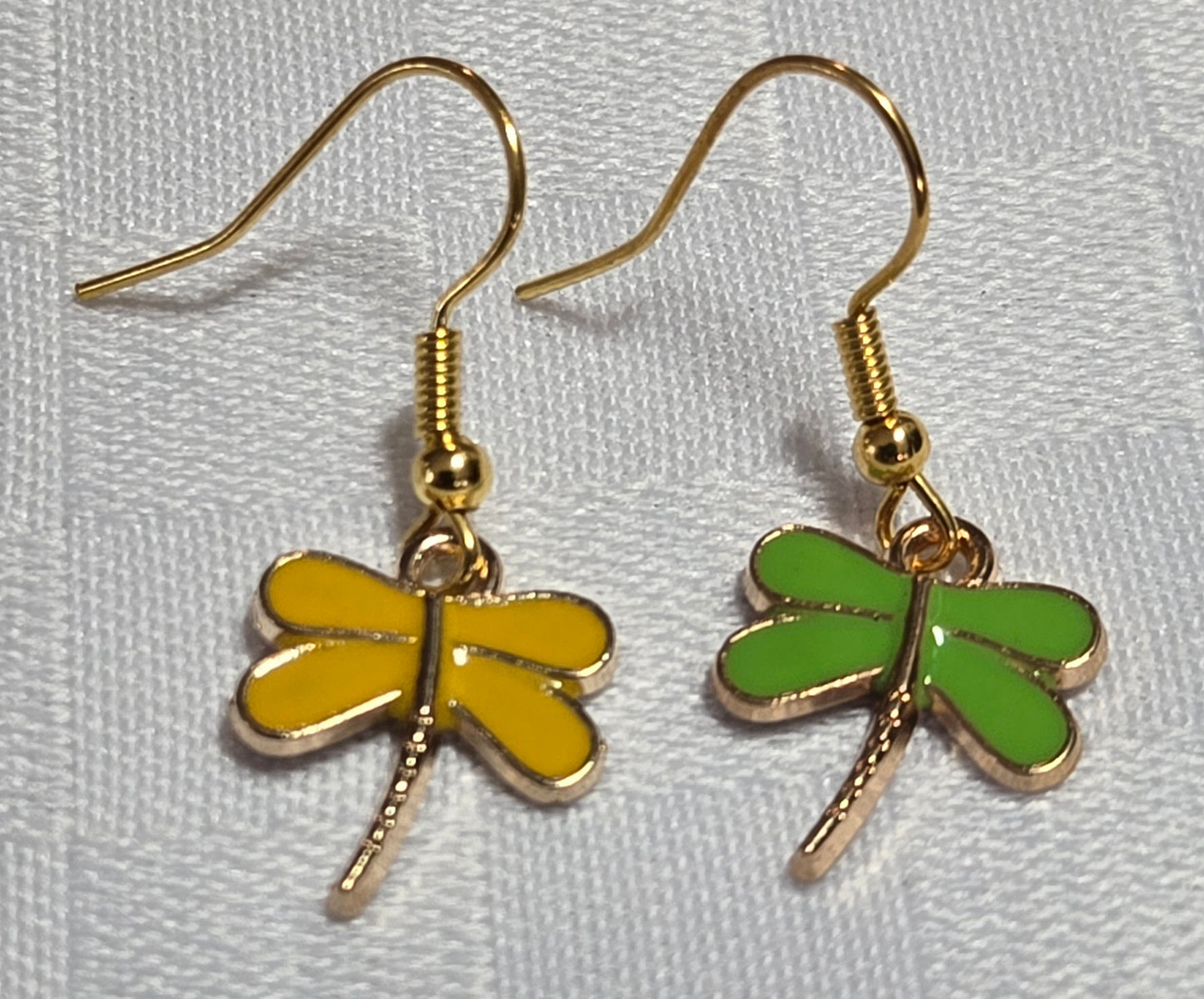 Mismatched Dragonfly Charm Earrings