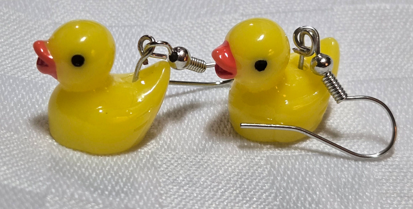 Yellow Rubber Duck Earrings