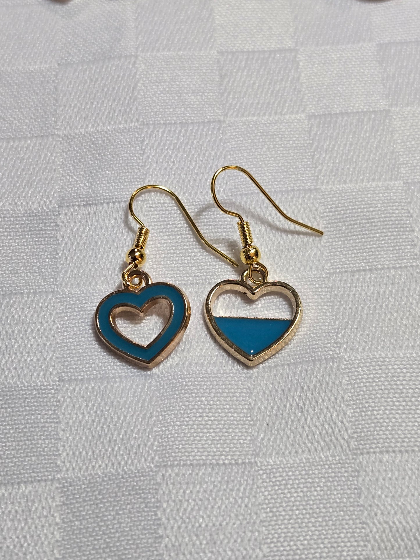 Mismatched Heart Charm Earrings