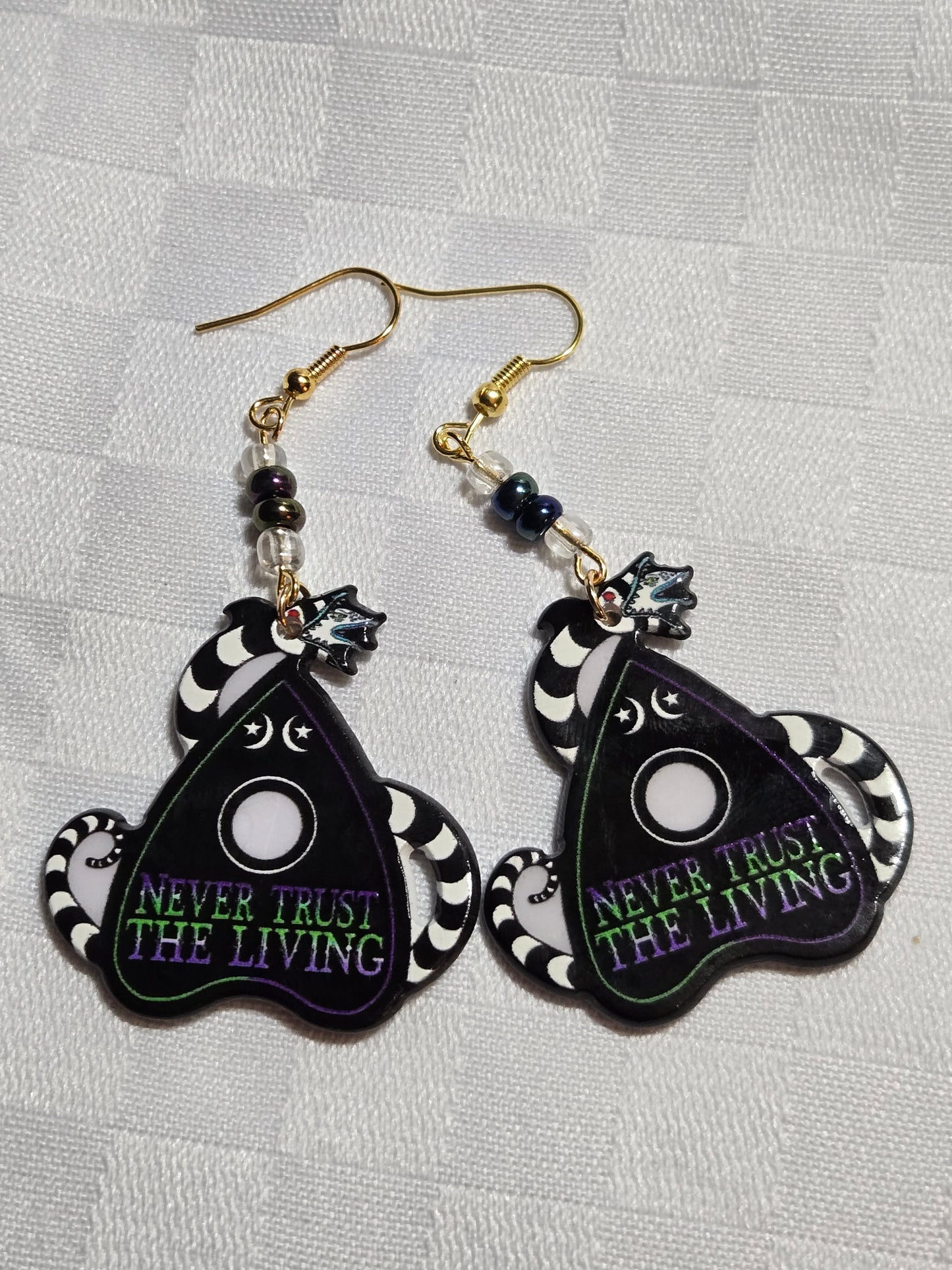 Never Trust the Living Planchette Earrings