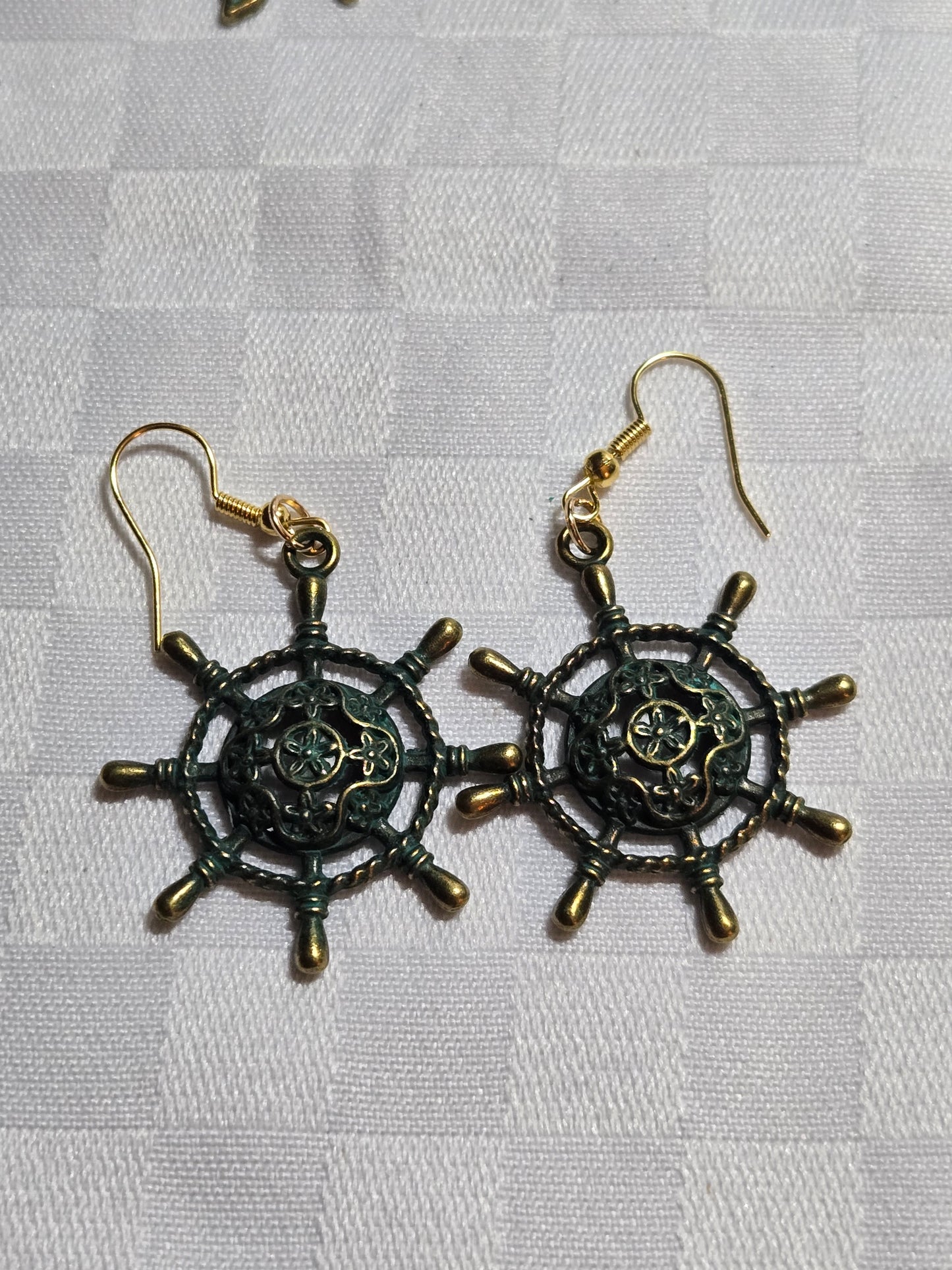 Ship Wheel Earrings