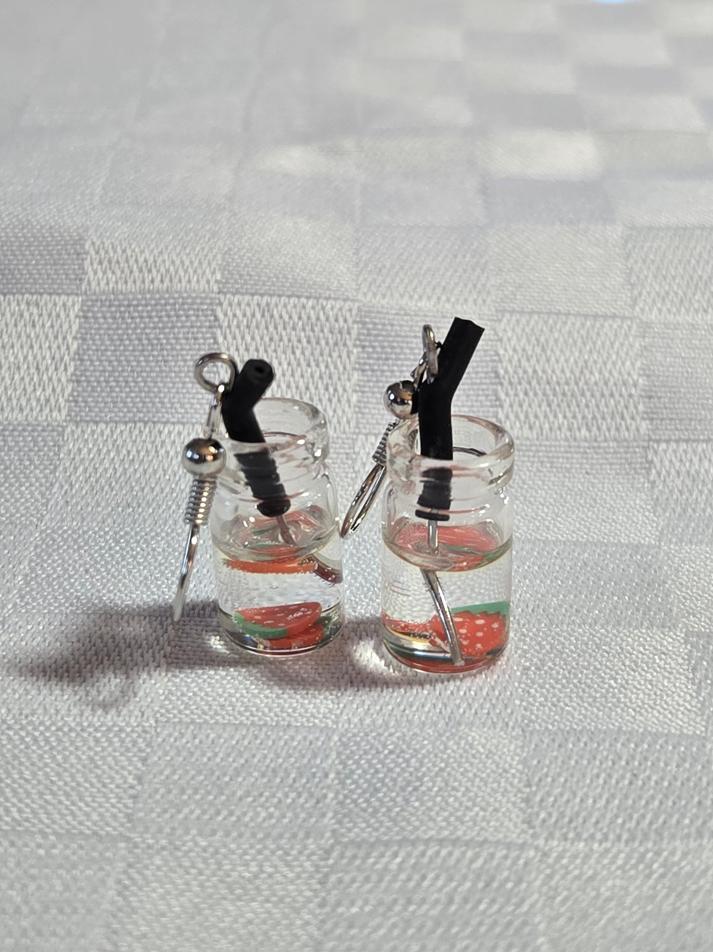 Strawberry Drink Earrings