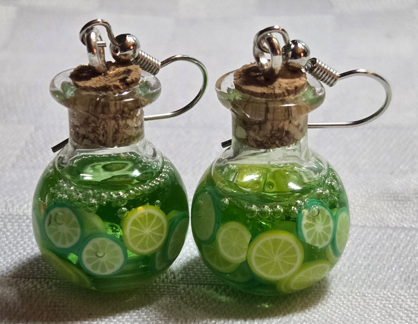 Lemon and Lime Bottle Earrings