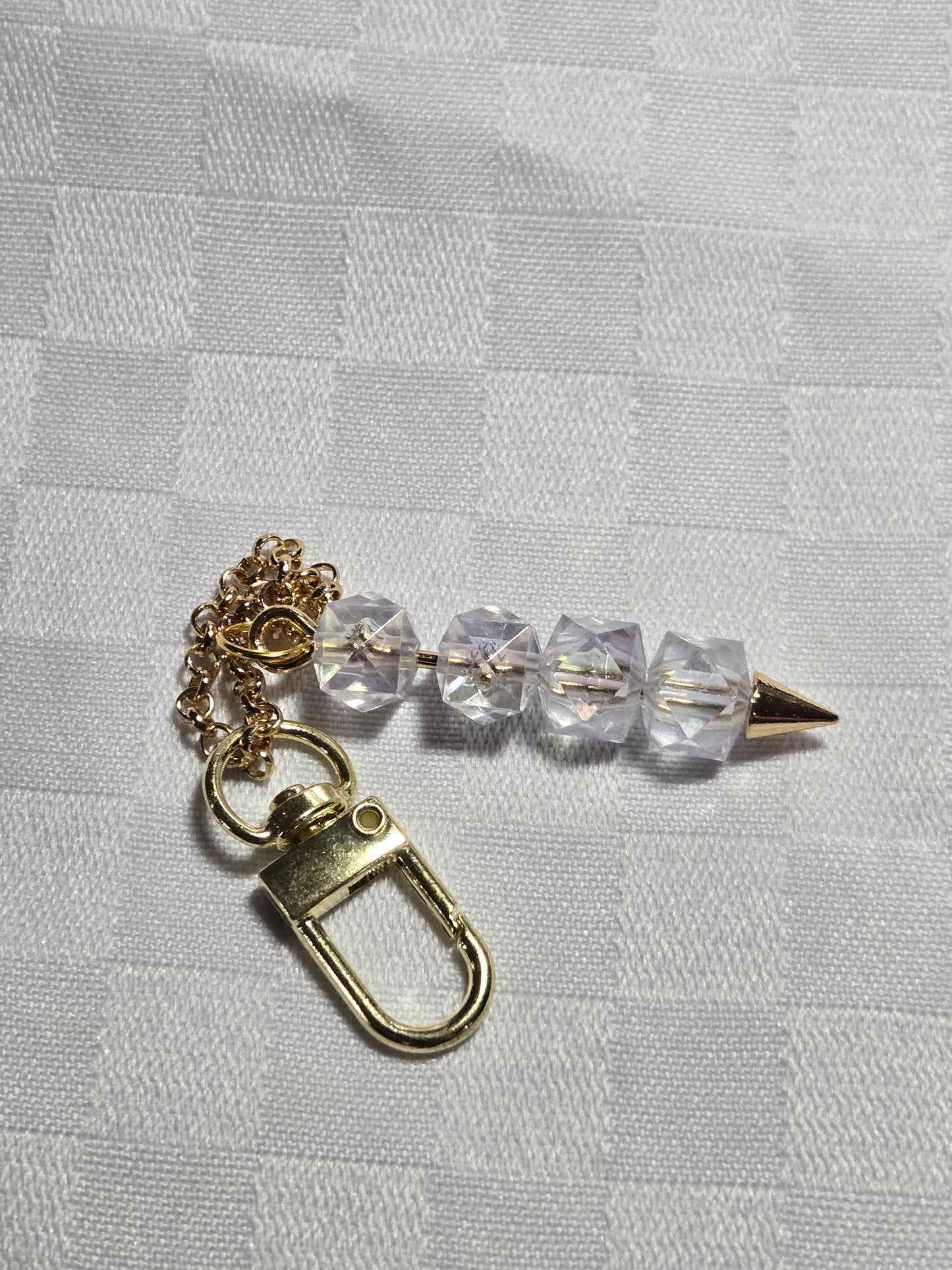 Crystal bead mirror/bag/cup charm
