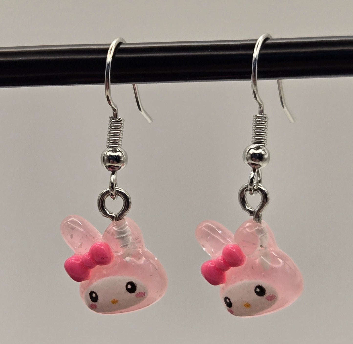 Pink Bunny Earrings