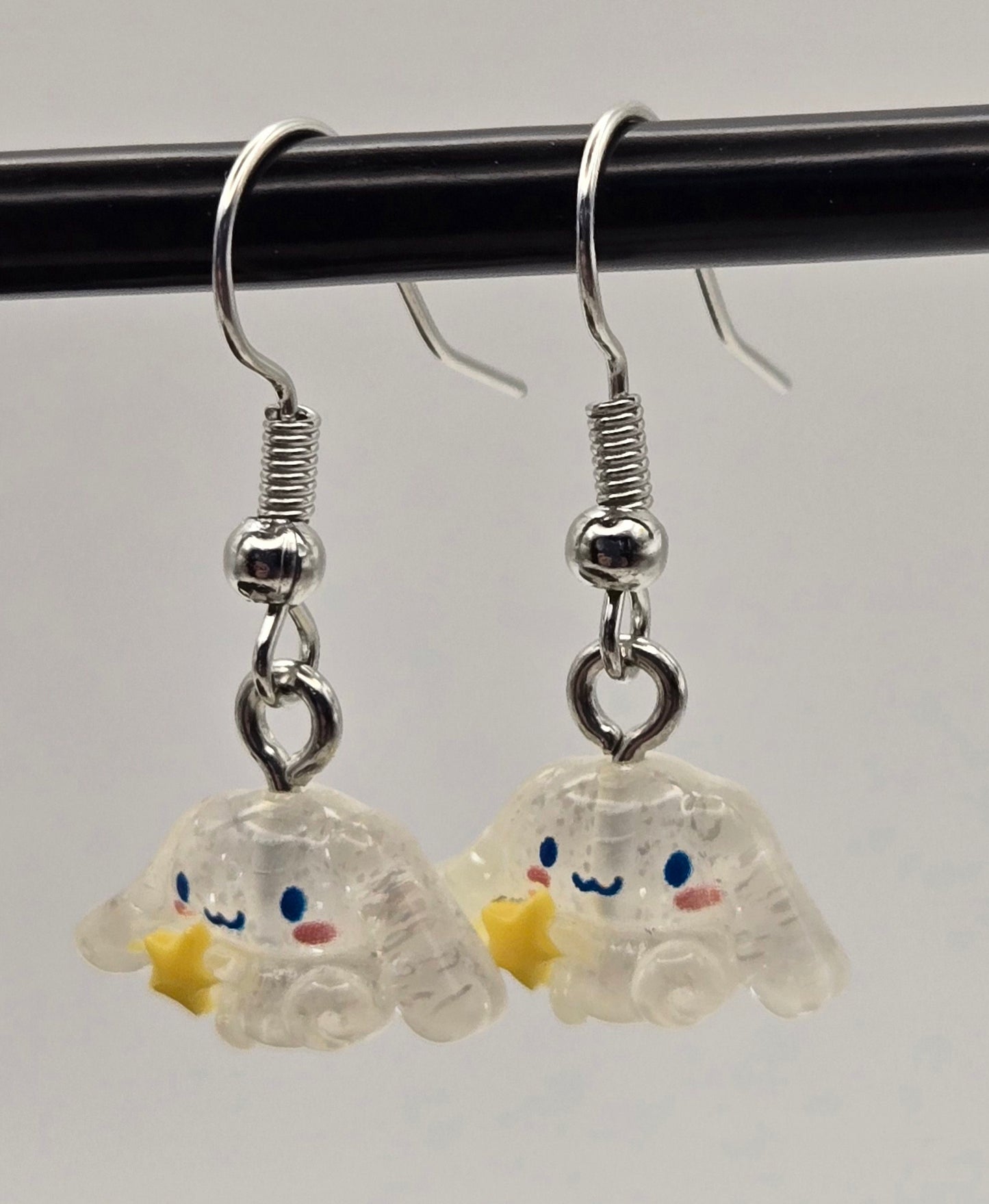 Bunny holding Star Earrings