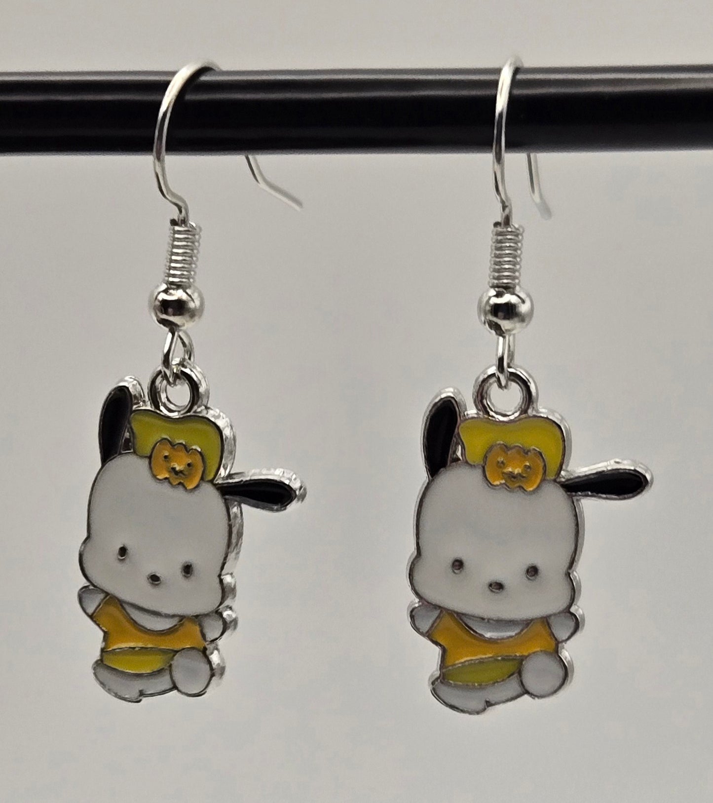 Puppy with Yellow Hat Earrings