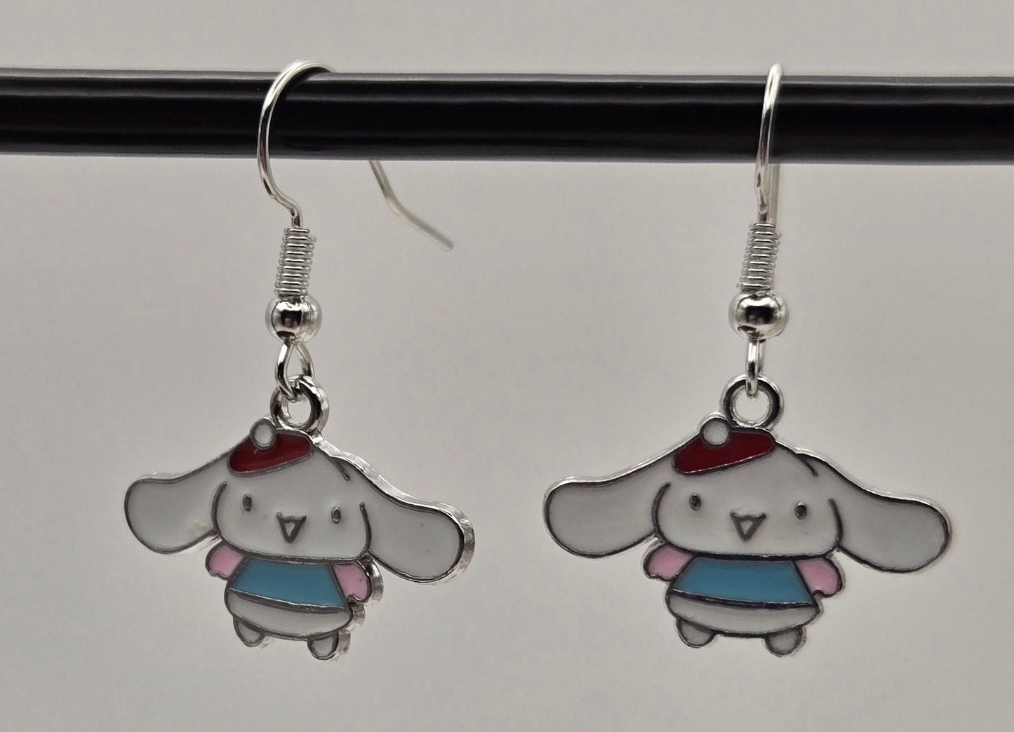 Bunny with Red Hat Earrings