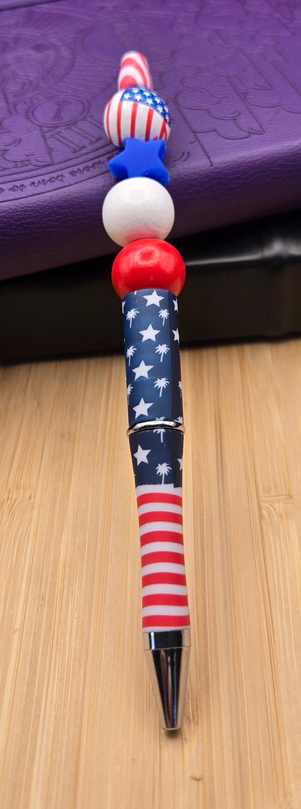 Red, White and Blue Pen
