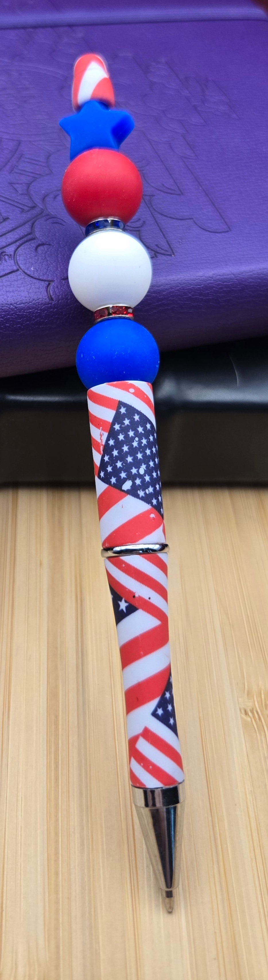 Red, White and Blue Pen