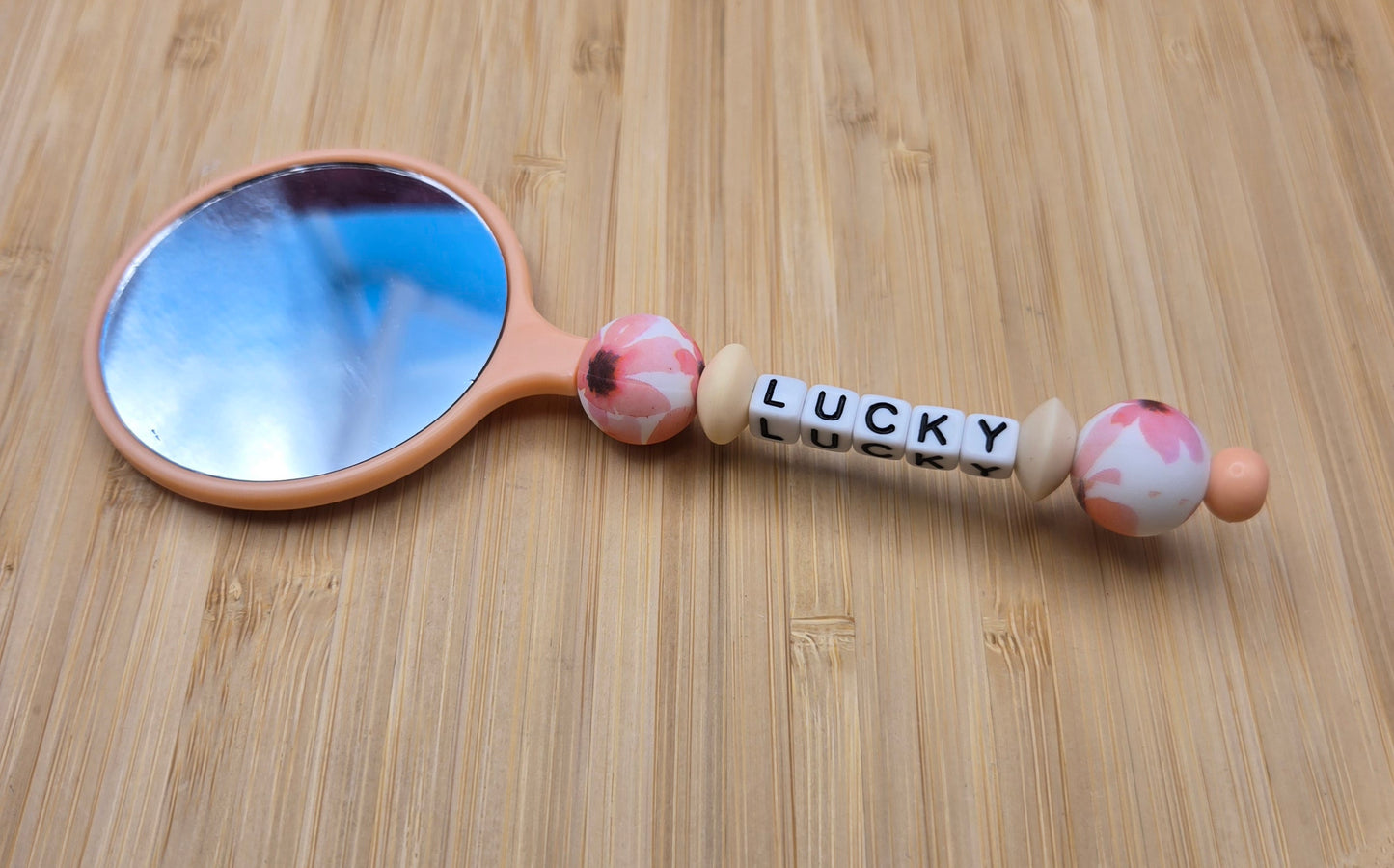 Peach Mirror with Peach Accents