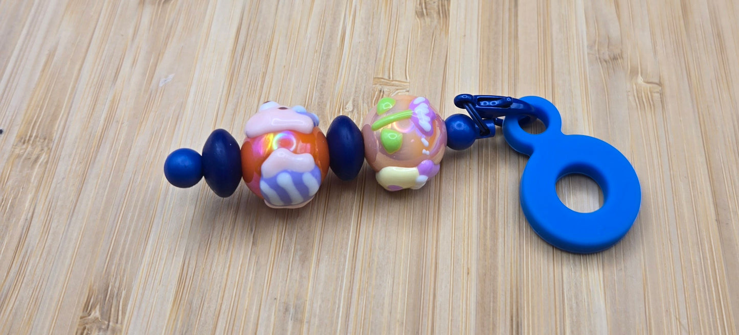 Straw Charm with Candy Beads