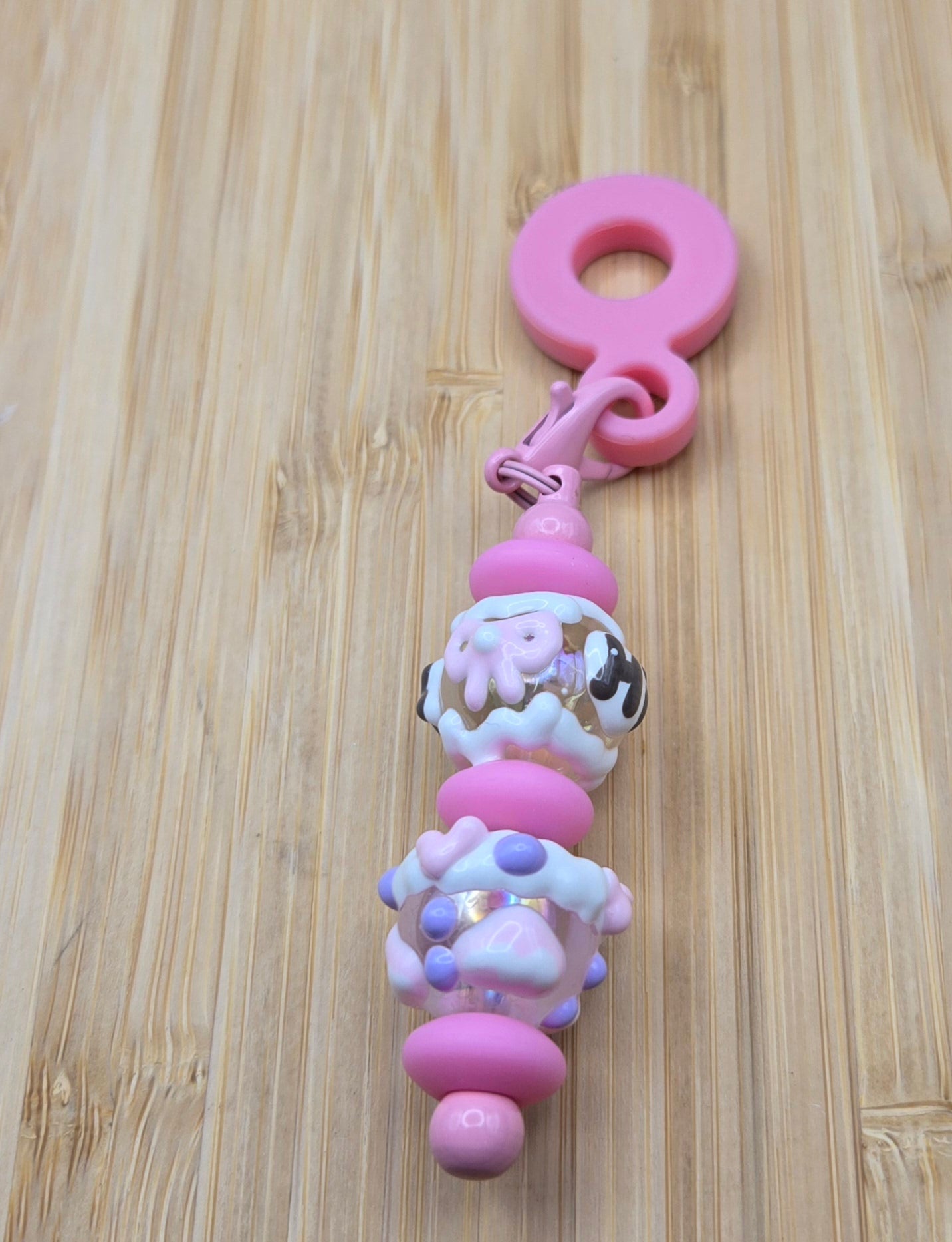 Straw Charm with Candy Beads