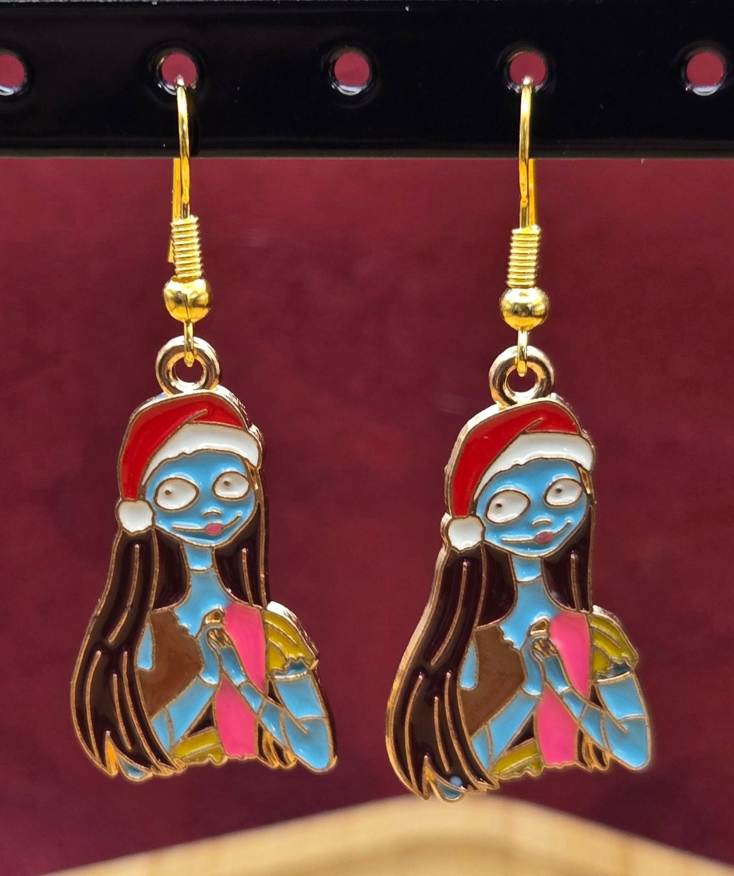 Girl in Santa Hat Earrings