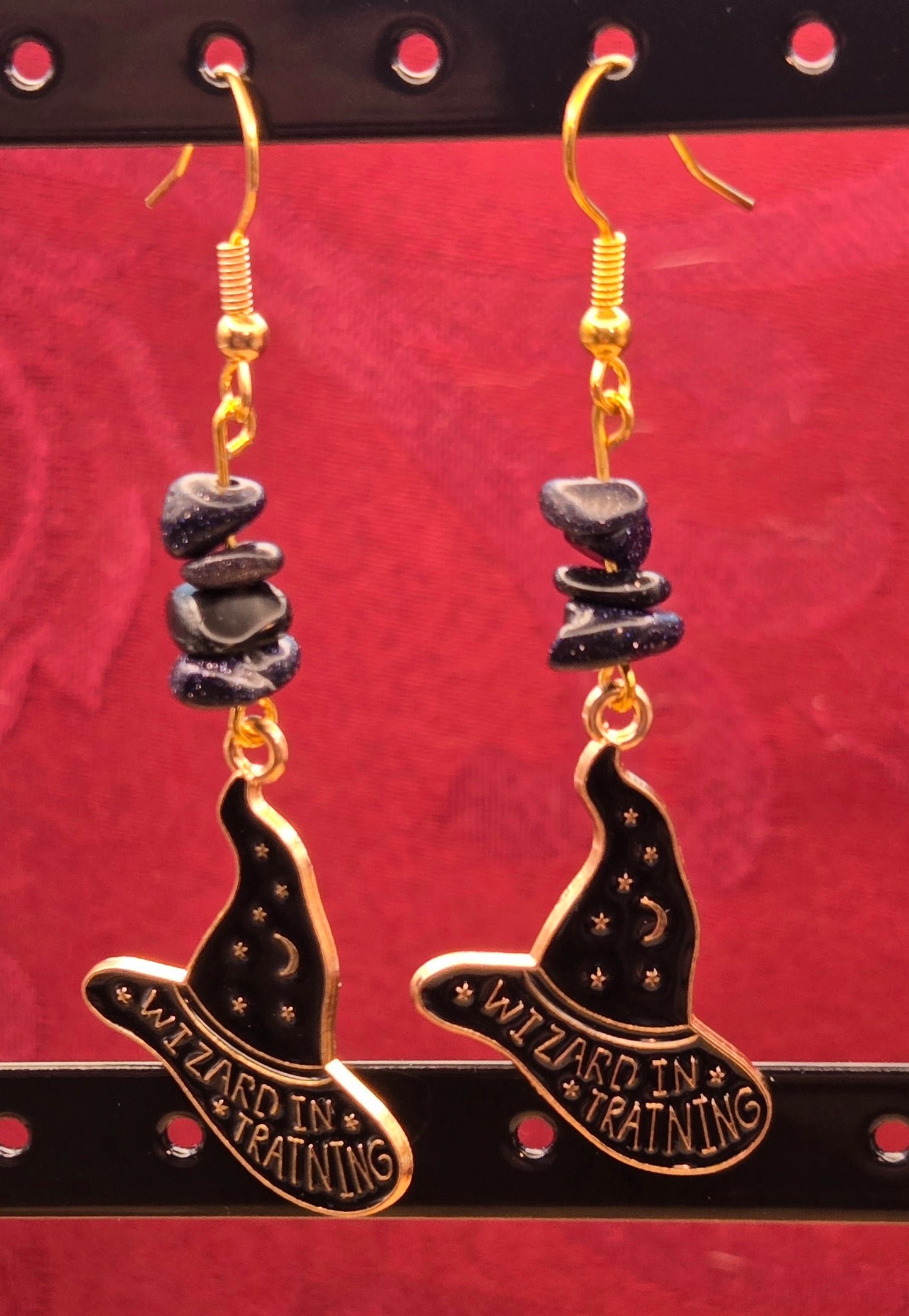 Black Wizard in Training Earrings