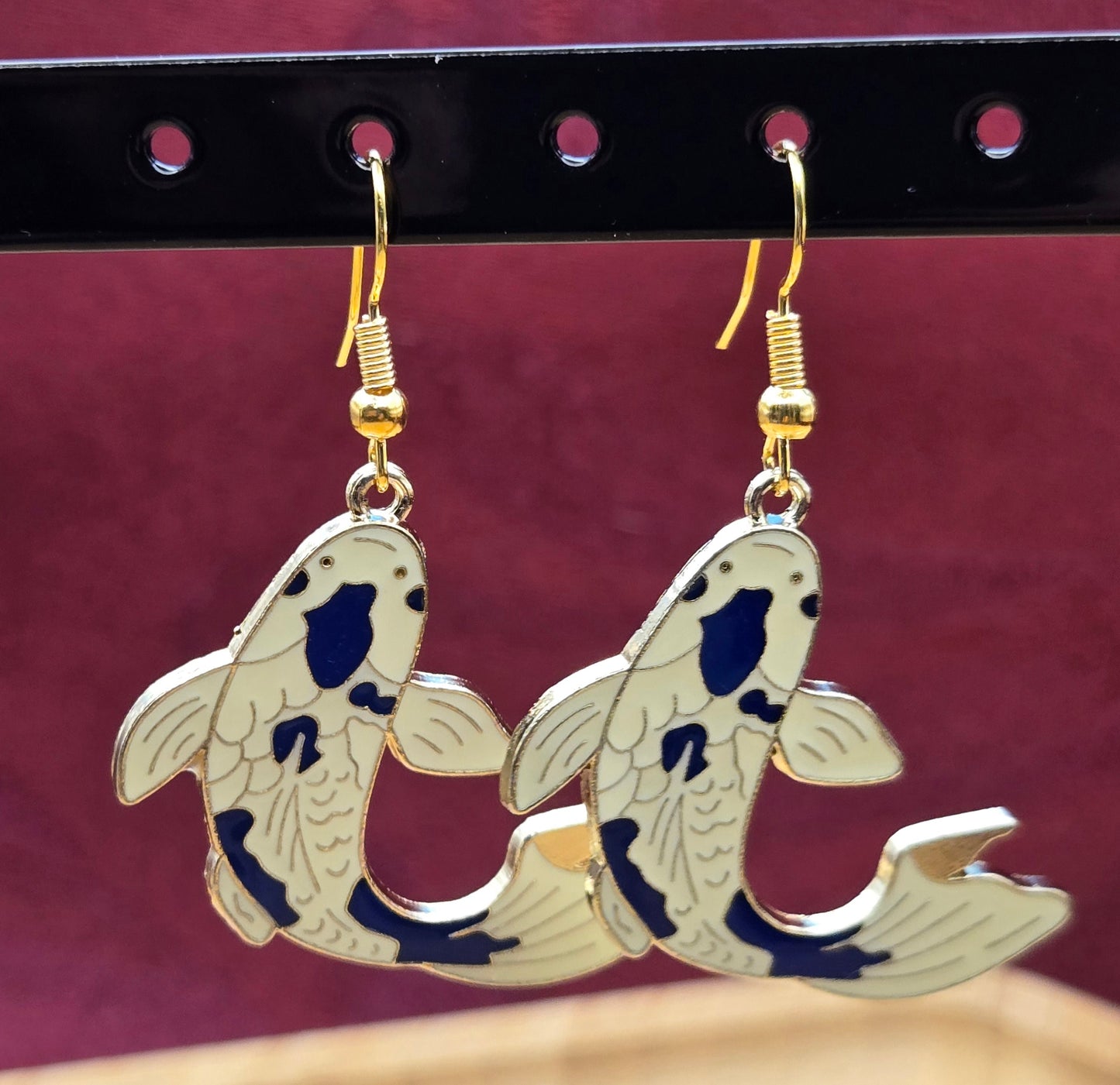 Blue Koi Earrings