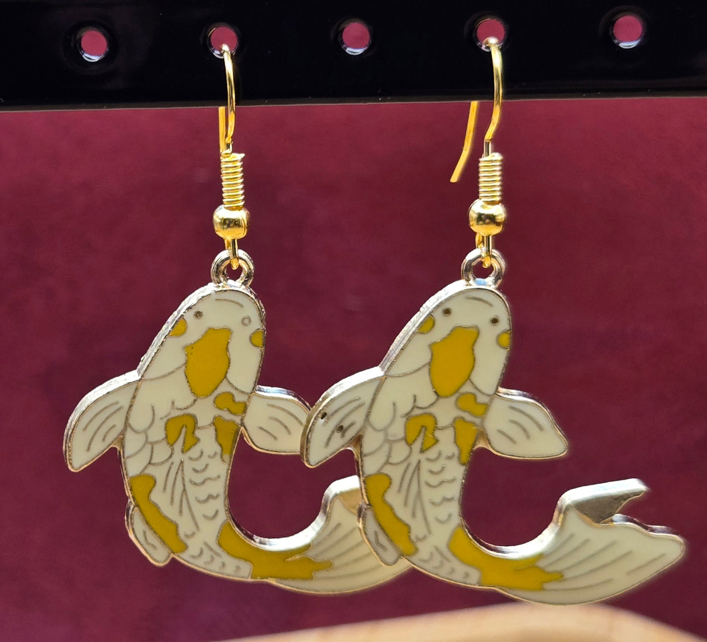 Yellow Koi Earrings