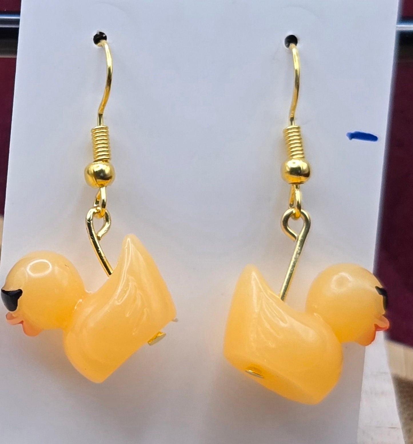 Yellow Duck with Sunglasses Earrings