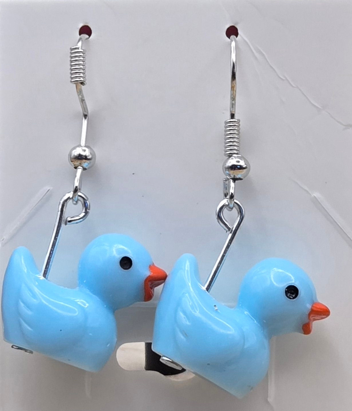 Light Blue Rubber Duck Earrings