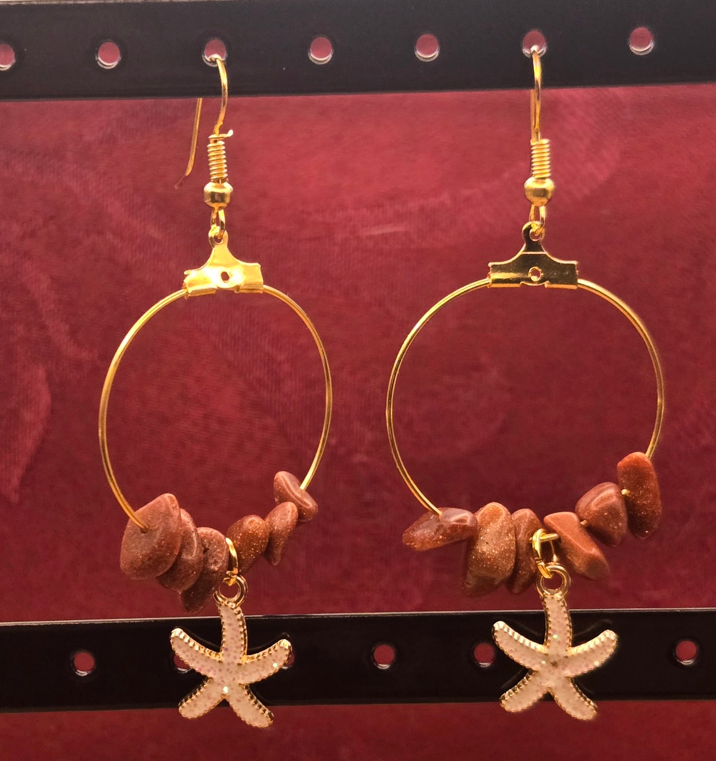 White Starfish Earrings