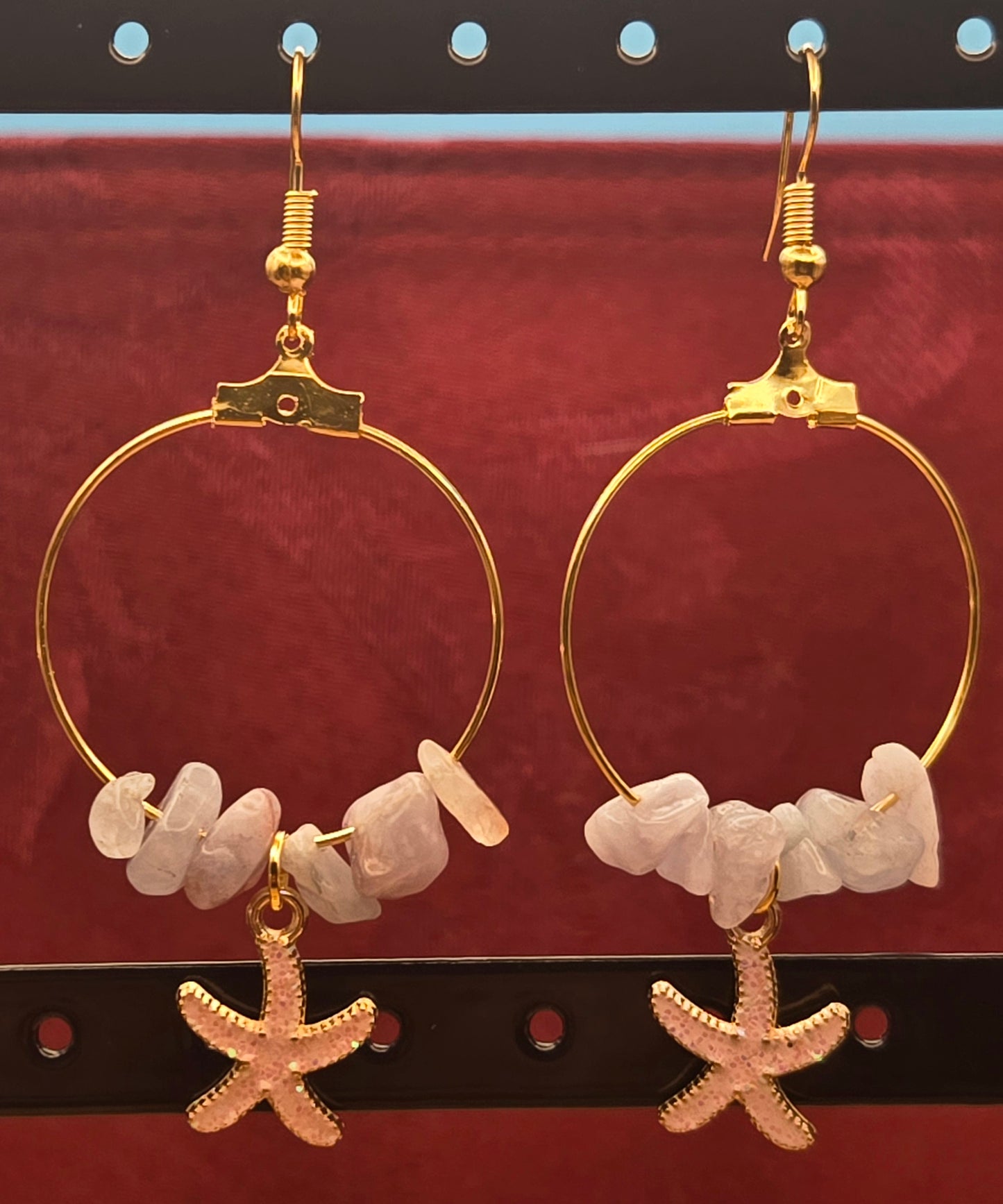 Light Pink Starfish Earrings