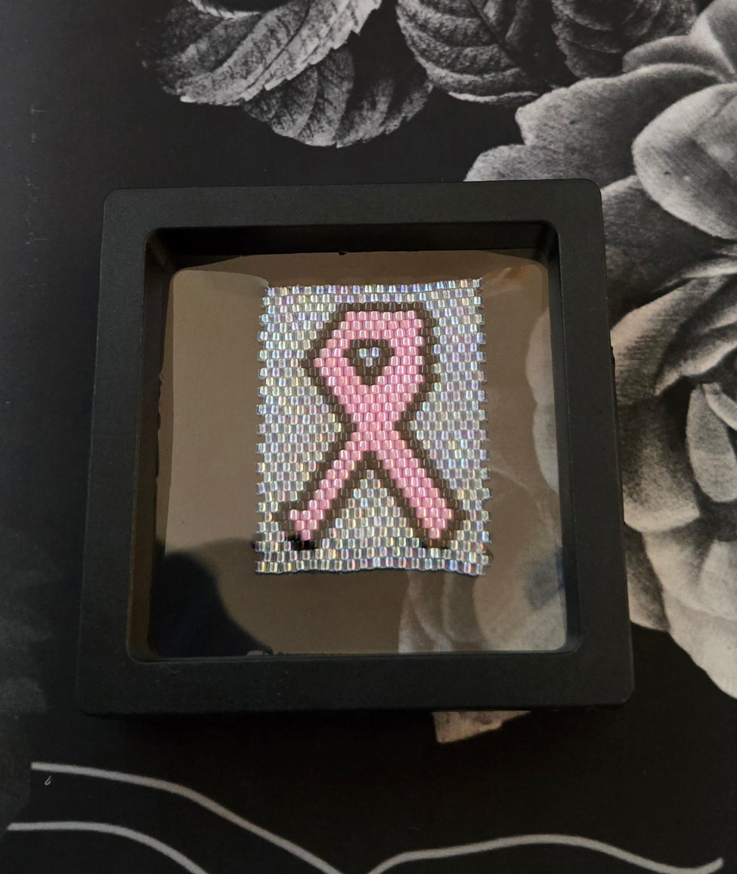 Cancer Ribbon in 3 inch by 3 inch