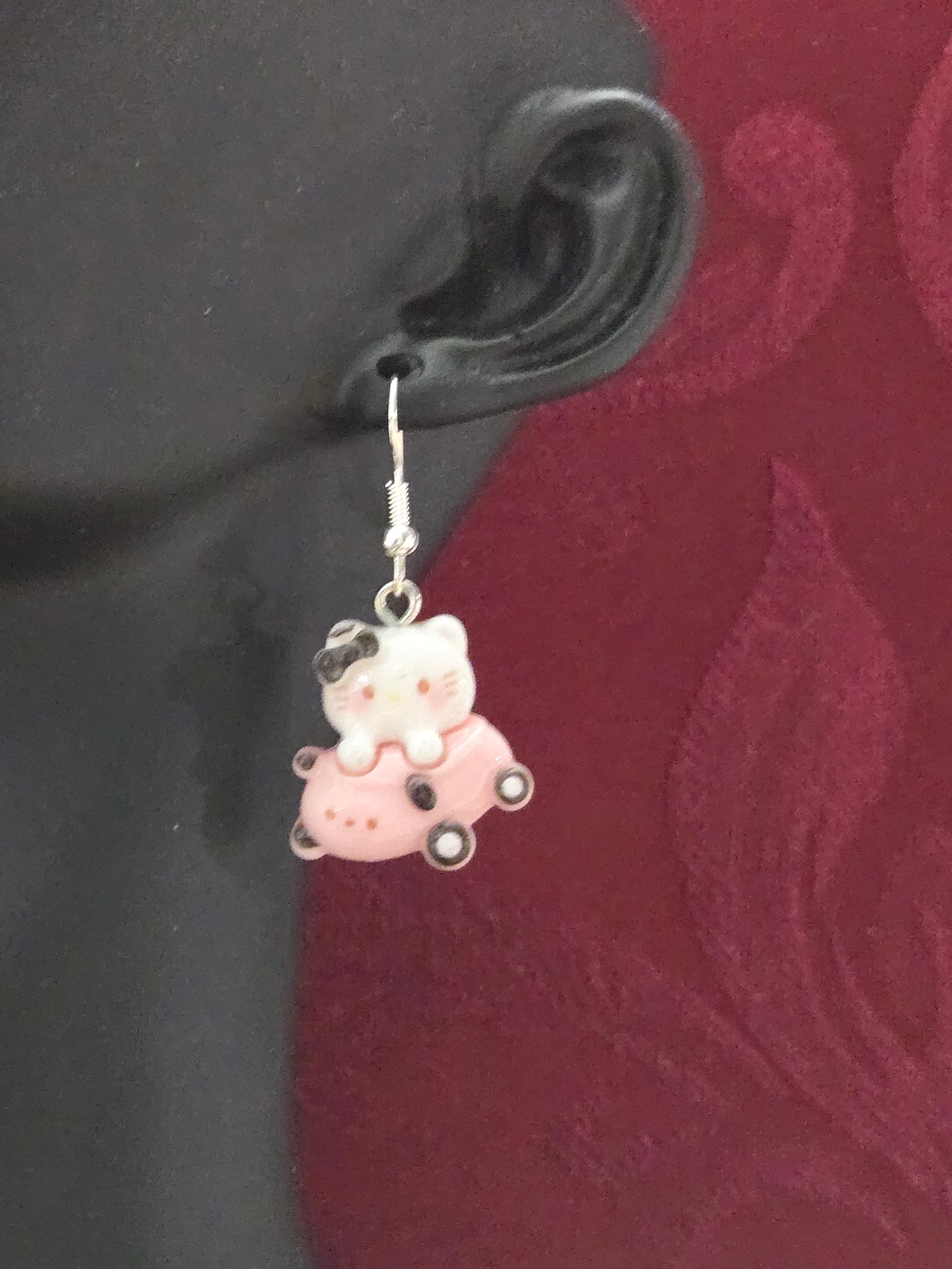 Cat Driving Car Earrings
