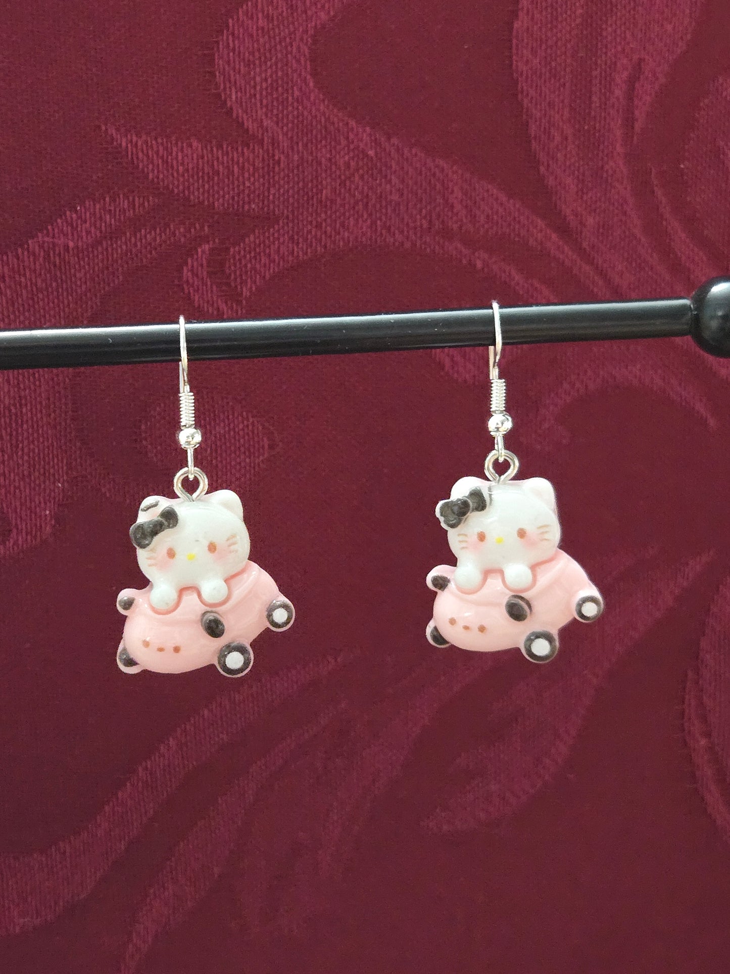 Cat Driving Car Earrings
