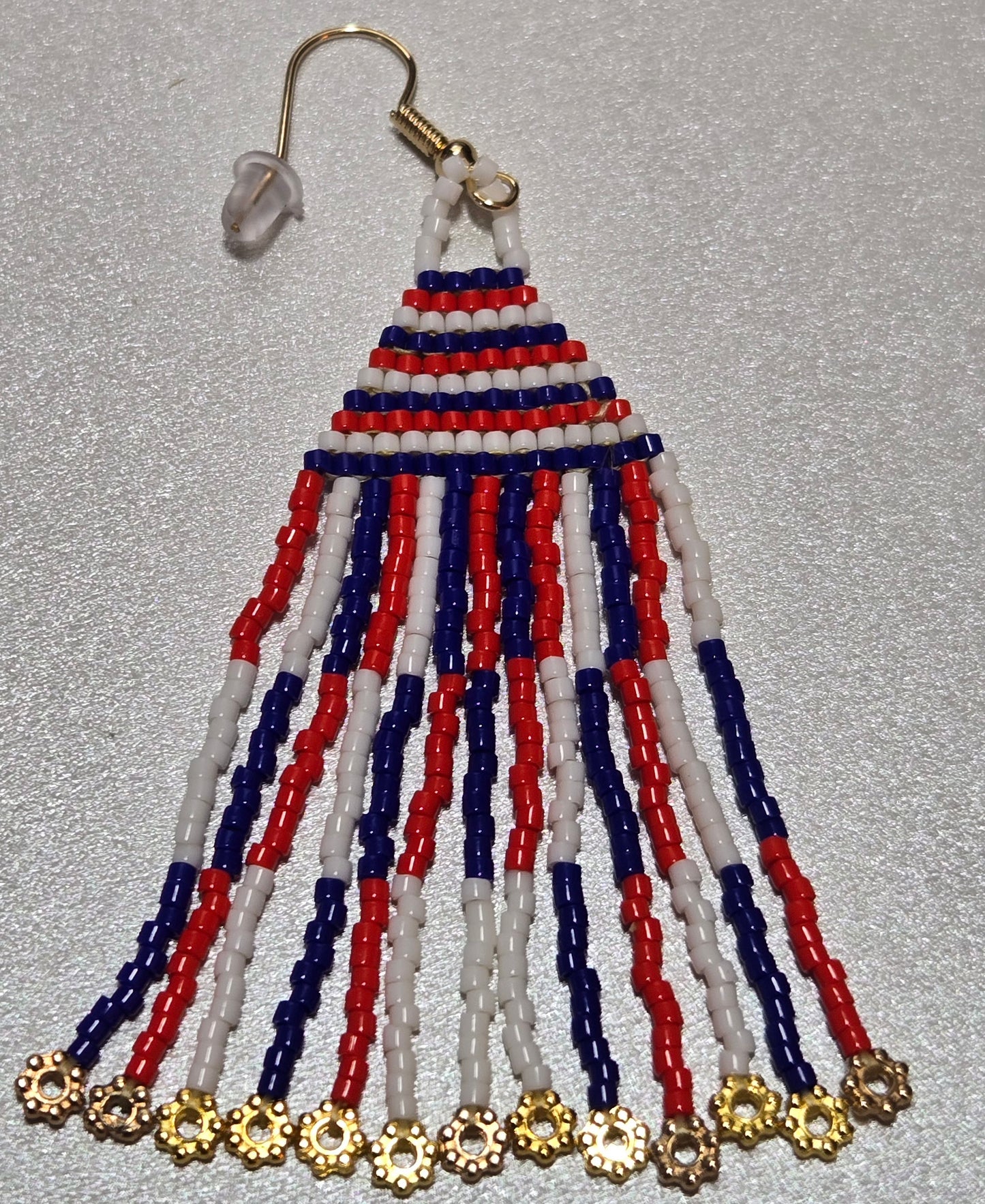 Red, White and Blue Chandelier Earrings