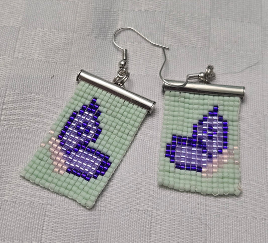 Purple Butterfly Earrings
