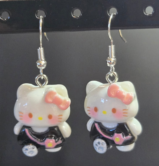 Cat with Purse Earrings