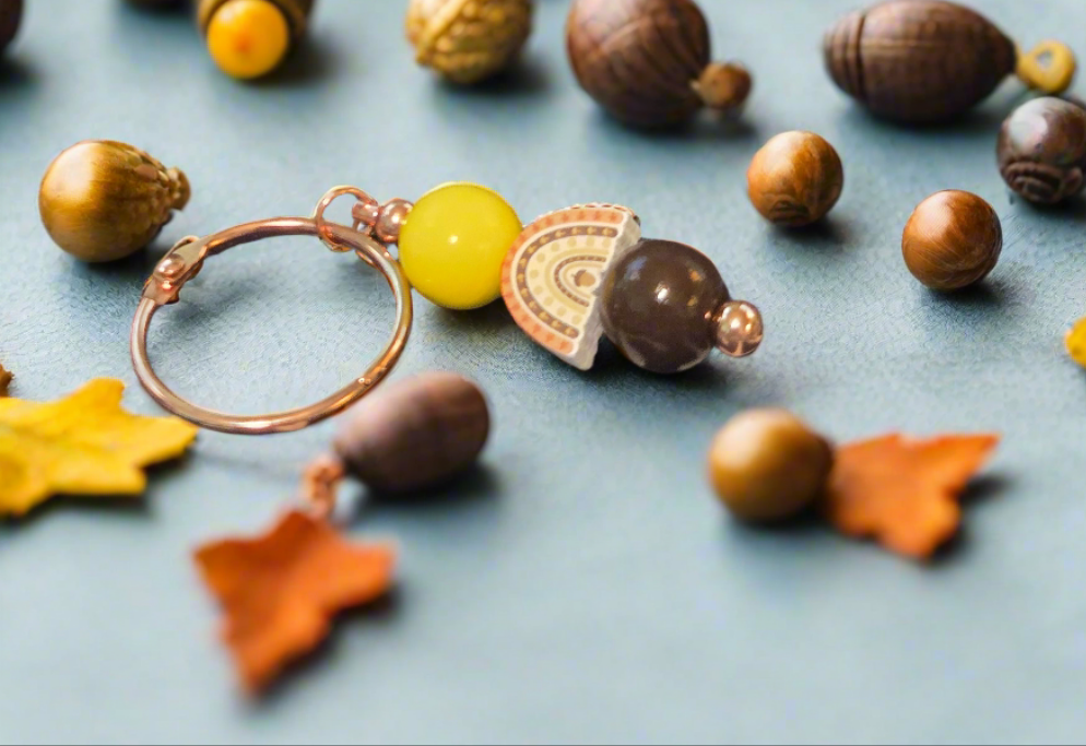 Fall Copper Keychain