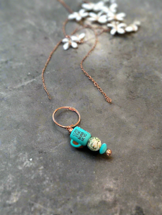 Coffee, Scrubs & Rubber Gloves Copper Keychain