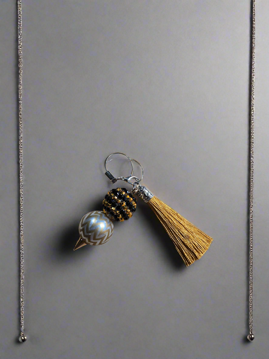 Gold and Silver mirror/bag/cup Charm