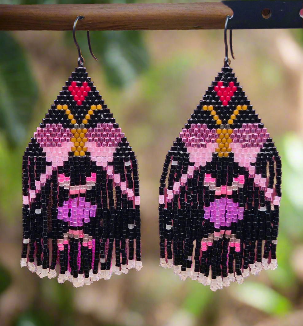 Long Tailed  Luna Moth Earrings