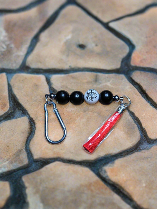 Black Snowflake Keychain