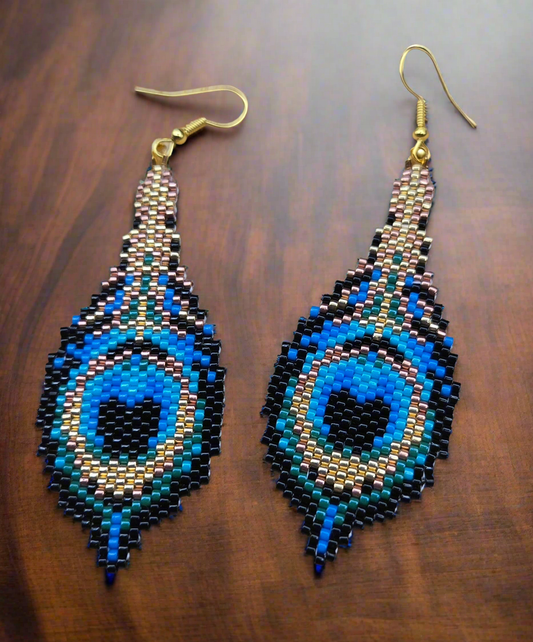 Peacock Feather Earrings