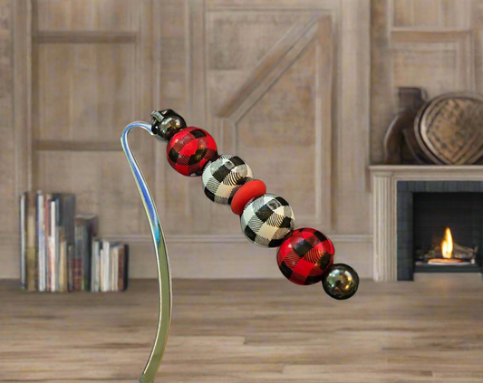 Red and Black Plaid Bookmark