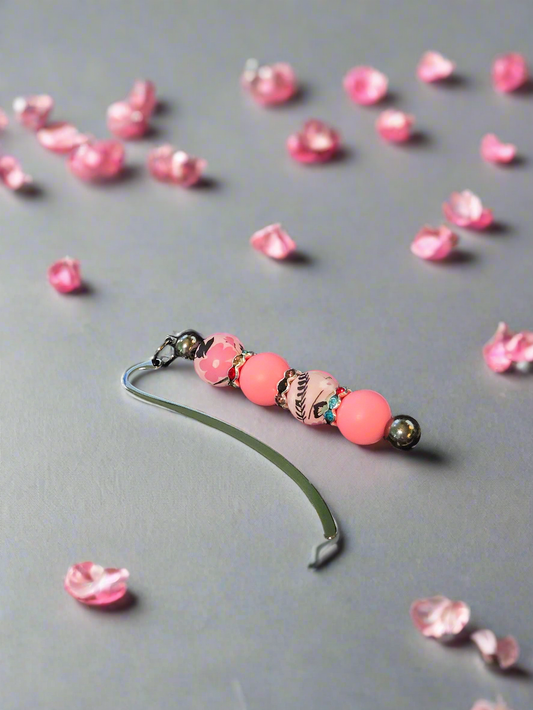 Pink Floral Bookmark