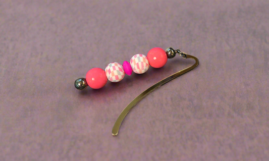 Hot Pink and Harliqein Bookmark