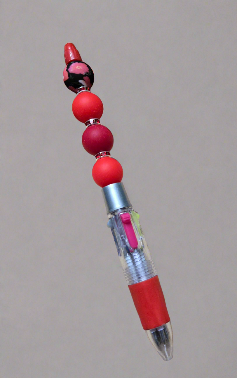 Red Mini 4 Color Pen