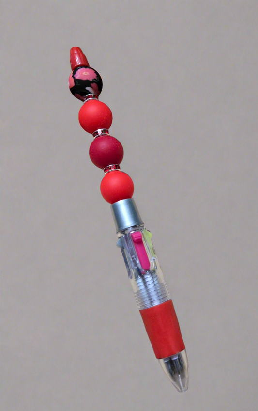 Red Mini 4 Color Pen