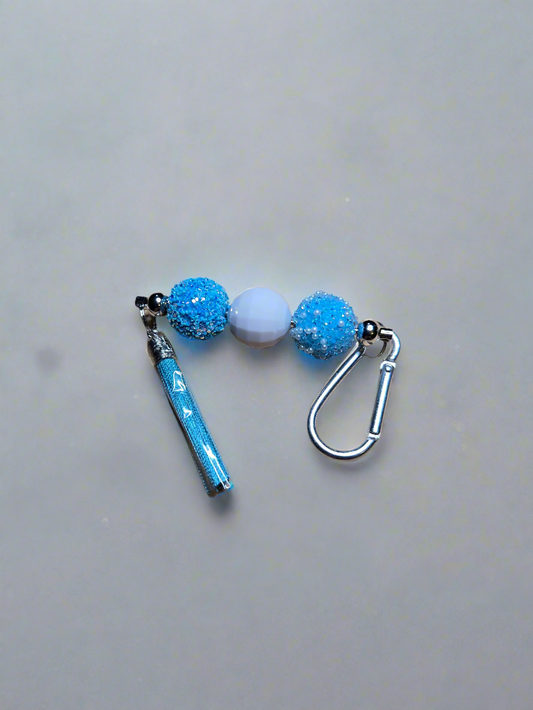 Light Blue Sparkley Keychain